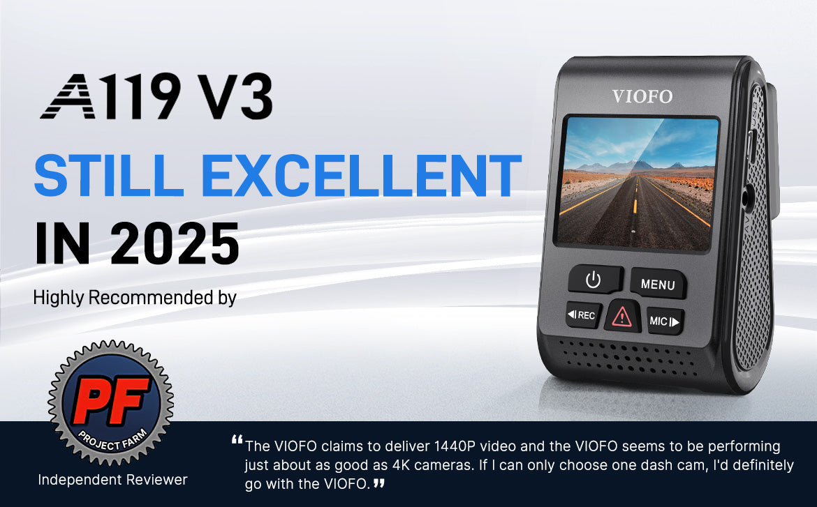 VIOFO A119 V3 Is Still Excellent in 2025 | Highly Recommended by YouTuber Project Farm