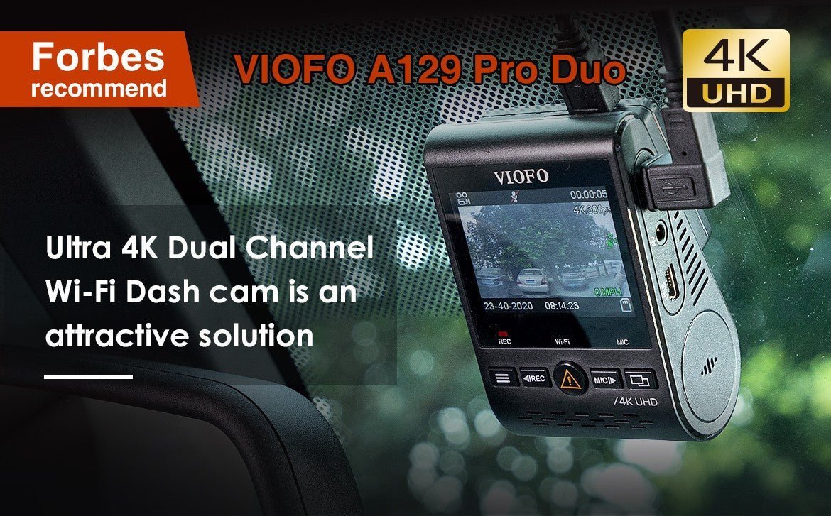 Brad Moon from Forbes Recommended A129 Pro Duo 4K Dash Cam - VIOFO