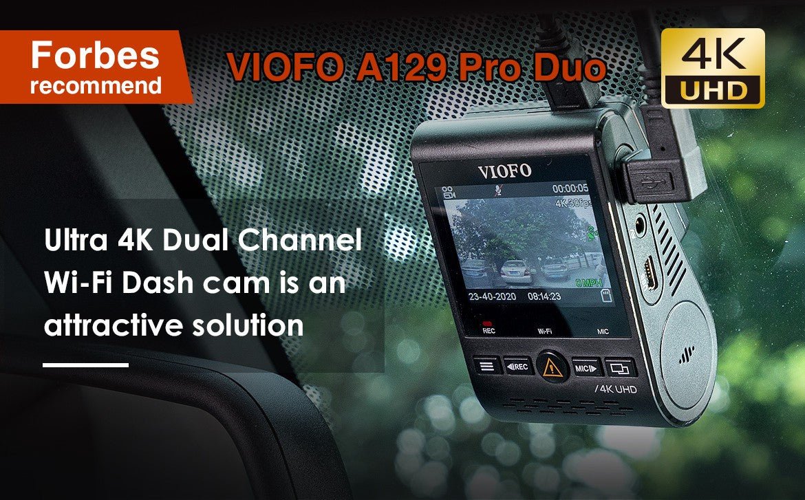 Brad Moon from Forbes Recommended A129 Pro Duo 4K Dash Cam - Viofo-official