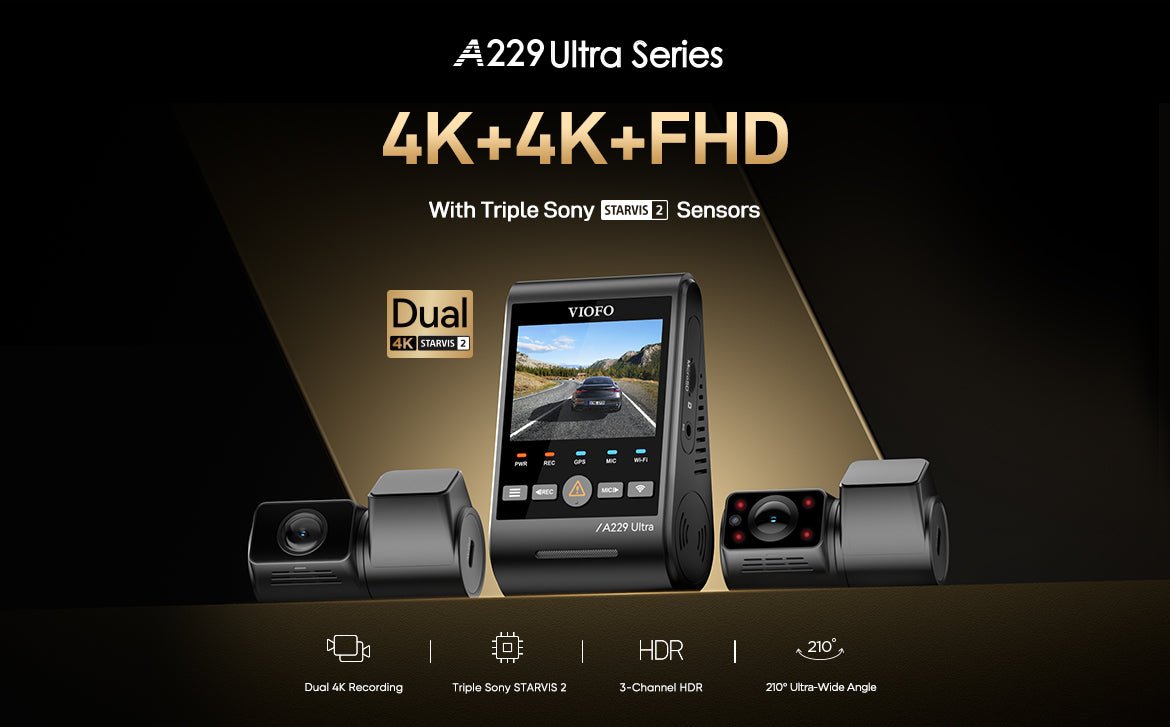 Meet the VIOFO A229 Ultra Series: VIOFO's First Dual 4K Dashcam with 210° Cabin View - Viofo-official
