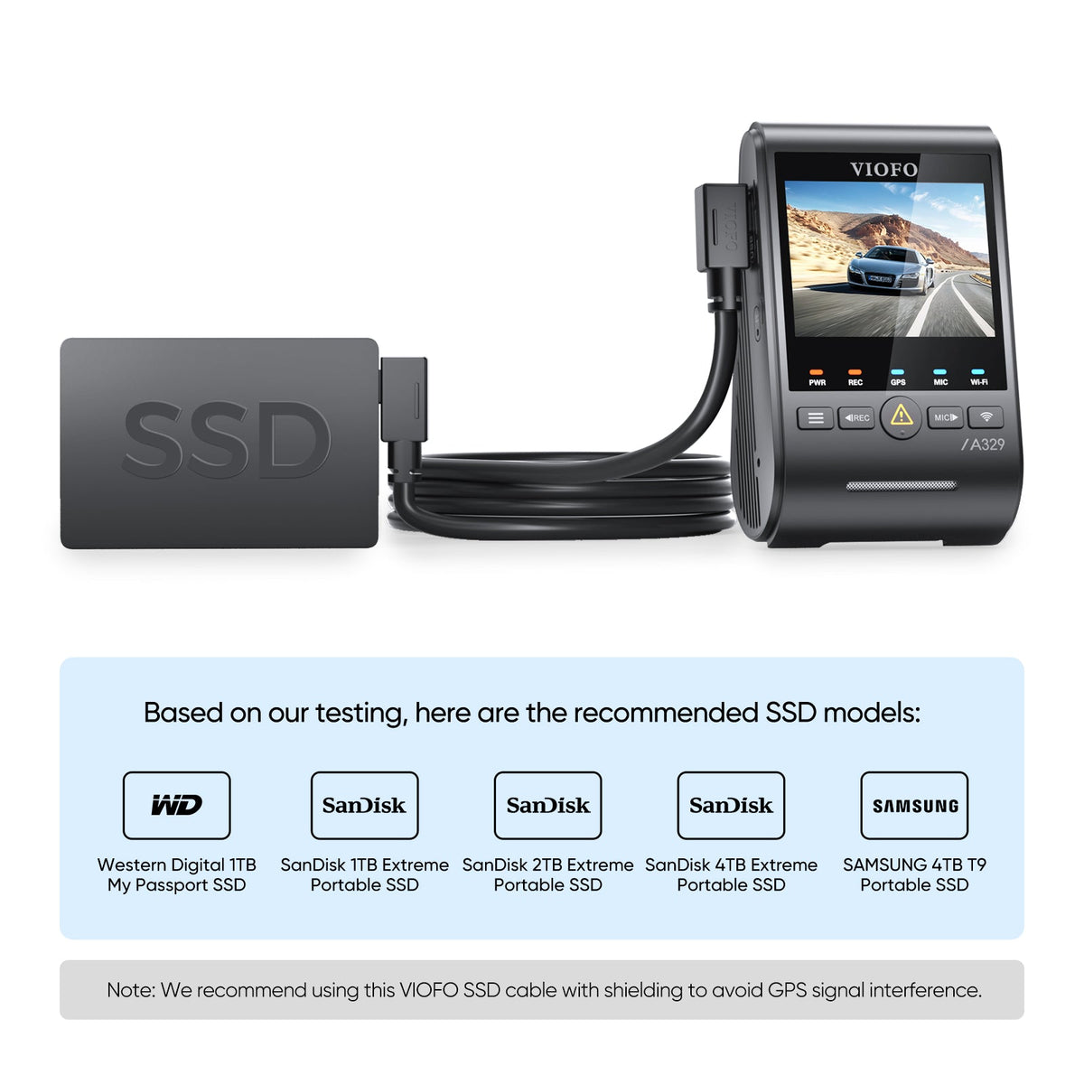 1.8M/2.5M SSD Hard Drive Data Connection Cable for VIOFO A329/A329S Series - Viofo - official