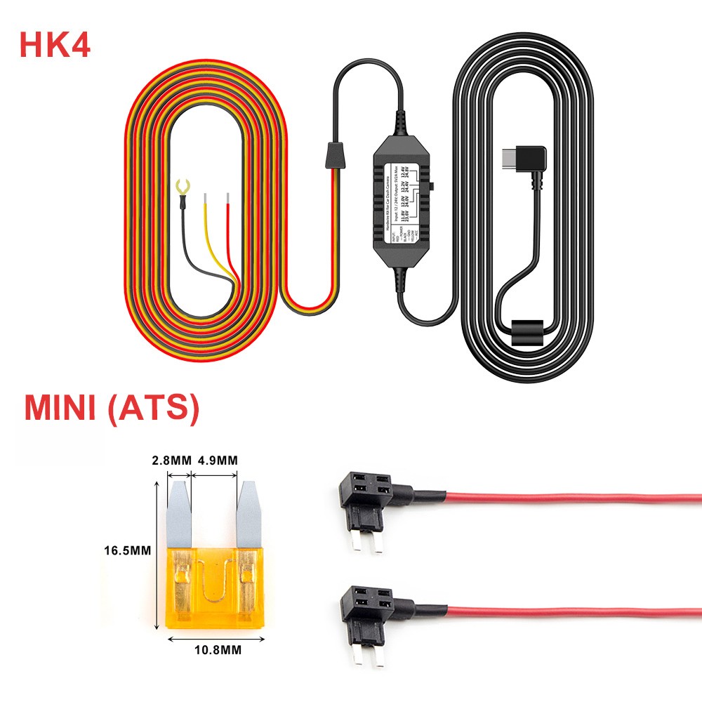 VIOFO 6M (19.68ft)Type-C HK4 Hardwire Kit For A119 MINI 2/A229 DUO/A229 PLUS/A229 PRO/T130/WM1/A329