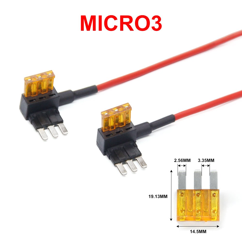 2PCS Circuit Fuse Tap with Mini, Micro2, Micro3, ATO, Mini Low Profile Adapter Holder - Viofo - official