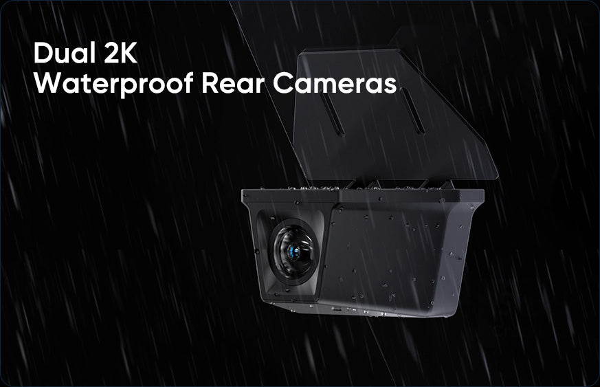 Dual 2K waterproof rear cameras