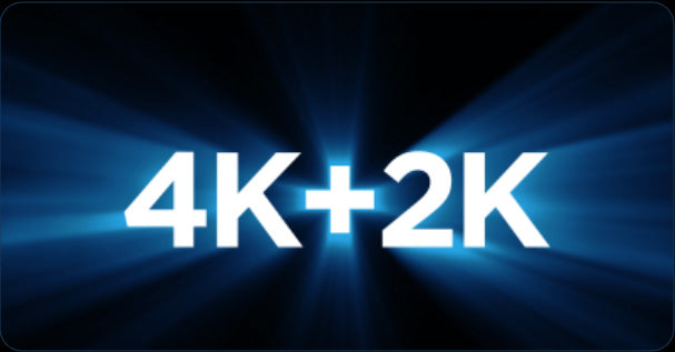 4K + 2K two-channel recording resolution