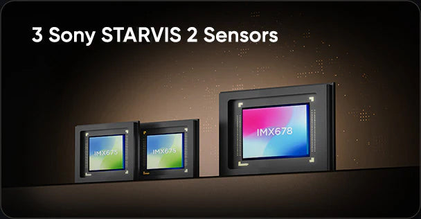 3 Sony STARVIS 2 sensors: IMX675, IMX675 and IMX678