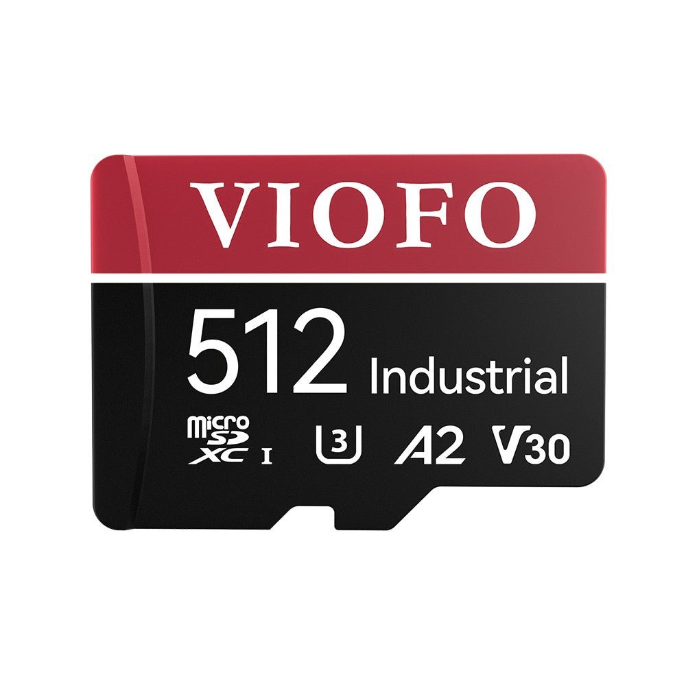 VIOFO 512GB Industrial Grade microSD Card, U3 A2 V30 High Speed Memory Card with Adapter, Support Ultra HD 4K Video Recording - Viofo - official