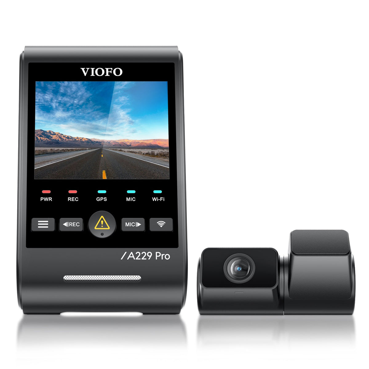 VIOFO A229 Pro Tele 2CH 4K HDR Front+2K HDR Telephoto Camera with 4x Optical Zoom, Dual Sony STARVIS 2 Sensors, Smart Voice Control, Capture Details From a Distance - Viofo - official