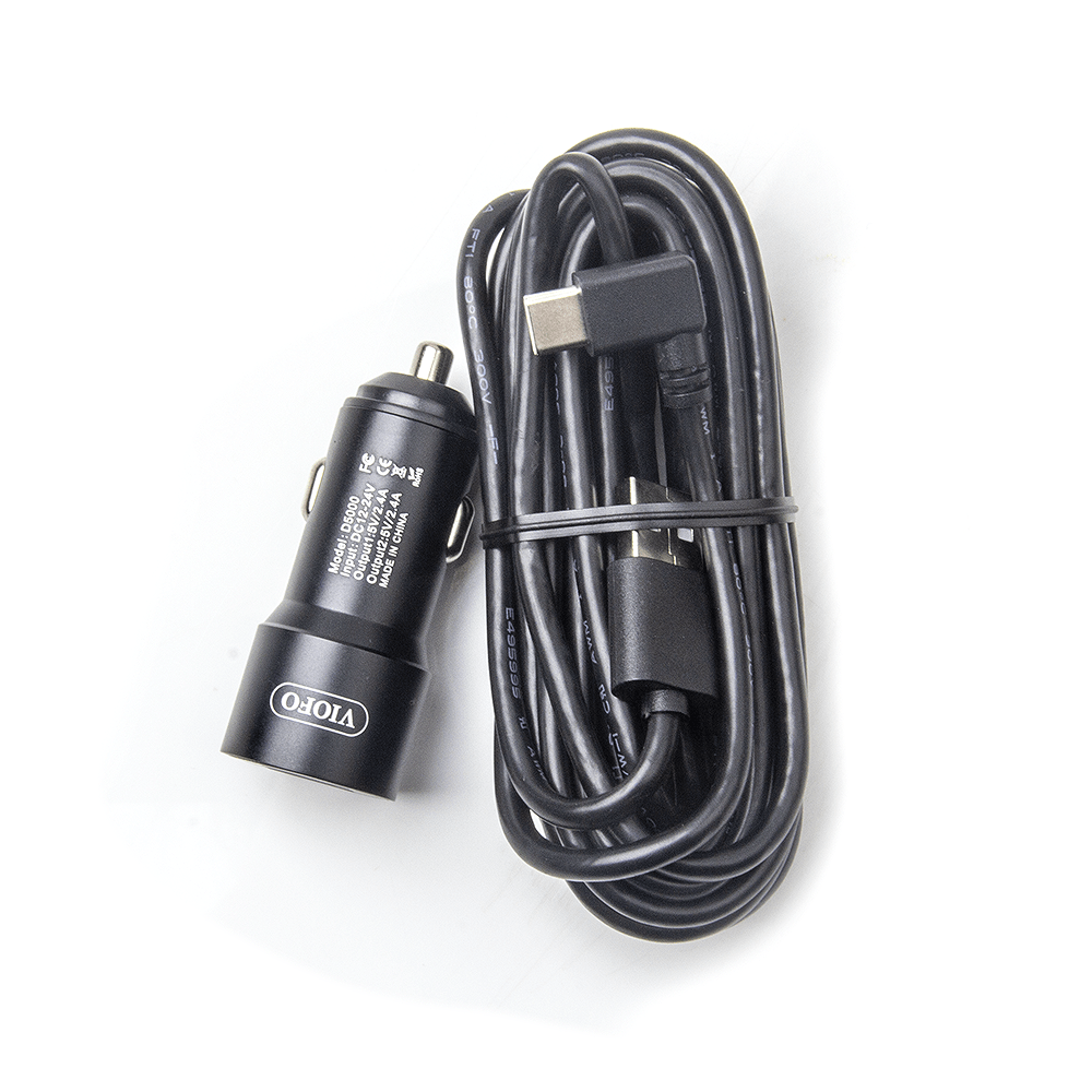 VIOFO D5000 Type - C Dual USB Cigarette Charger for A119Mini2/A229 Plus/A229 Pro/A139/A139 Pro/T130 - Viofo - official