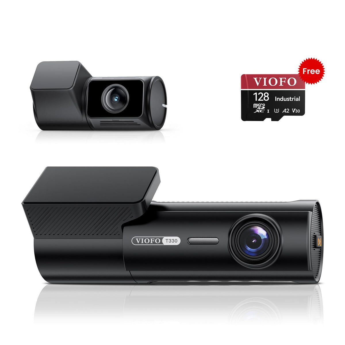 VIOFO T330 2CH 4K 60FPS+2K HDR Dash Cam with Dual Sony STARVIS 2 Sensors, Wi-Fi 6, GPS, Voice Control, Hybrid Parking Recording - VIOFO