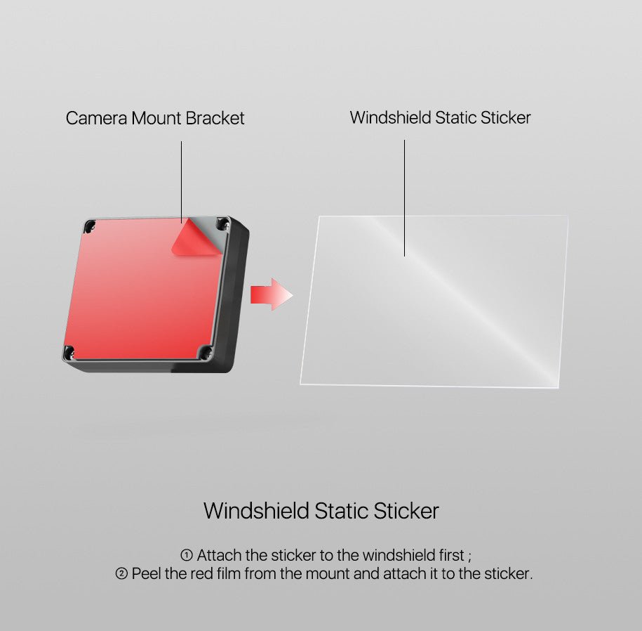 VIOFO Transparent Plastic Static Windshield Sticker for All Body Mounts - Viofo - official