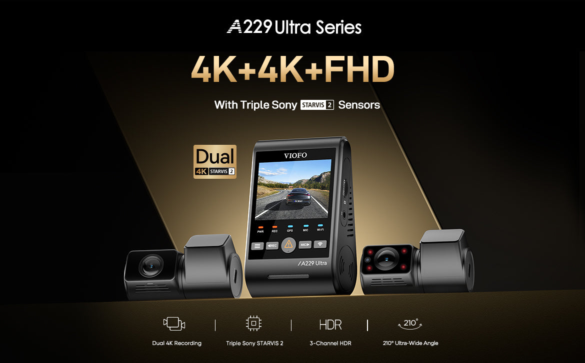 Meet the VIOFO A229 Ultra Series: VIOFO's First Dual 4K Dashcam with 210° Cabin View