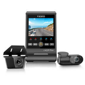 VIOFO A229 Plus-W 3CH 2K Front+2K Waterproof Rear+1080P Infrared Cabin Camera with Sony STARVIS Sensor, 3-Channel HDR to Capture Both Inside and Outside