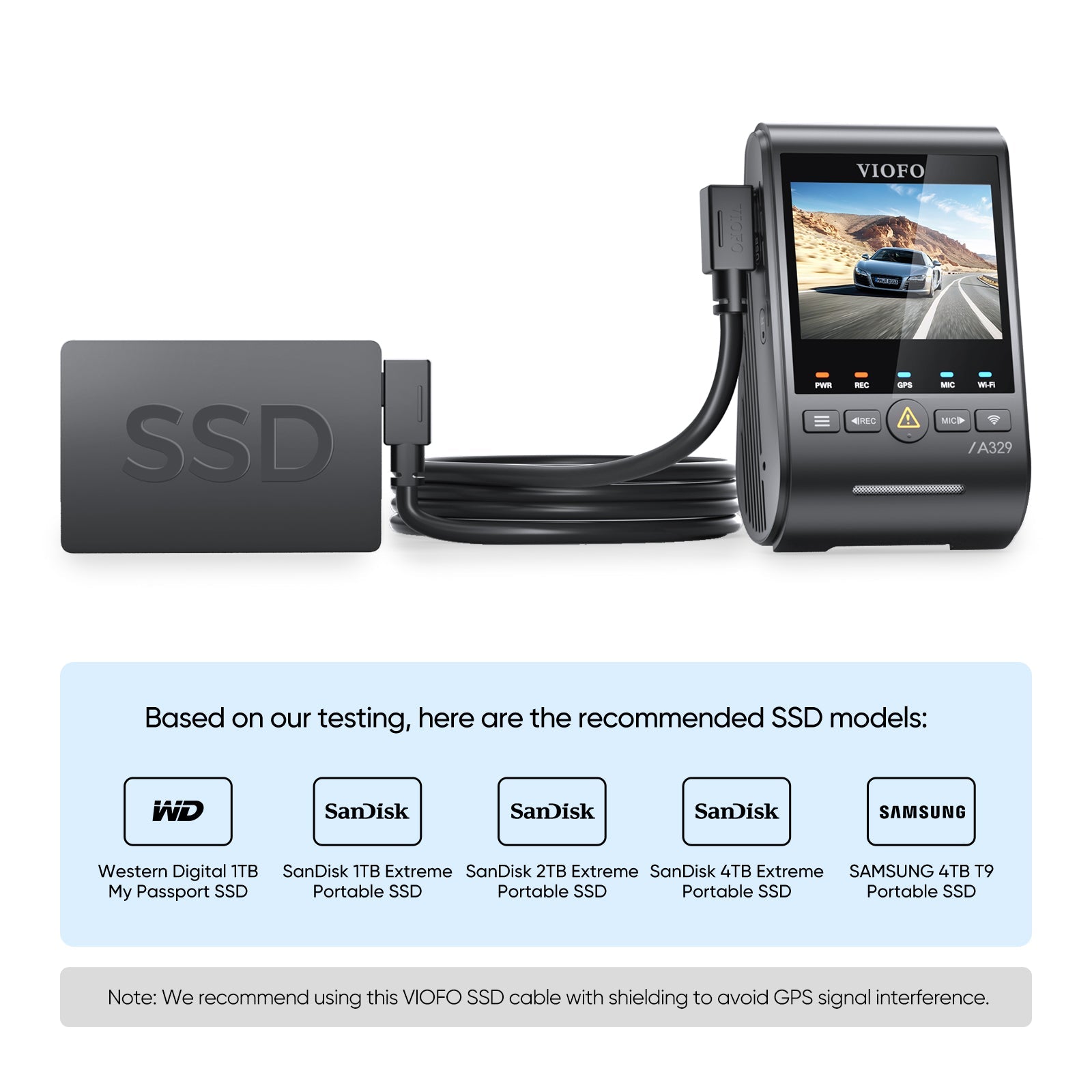 1.8M/2.5M SSD Hard Drive Data Connection Cable for VIOFO A329/A329S Series - Viofo - official