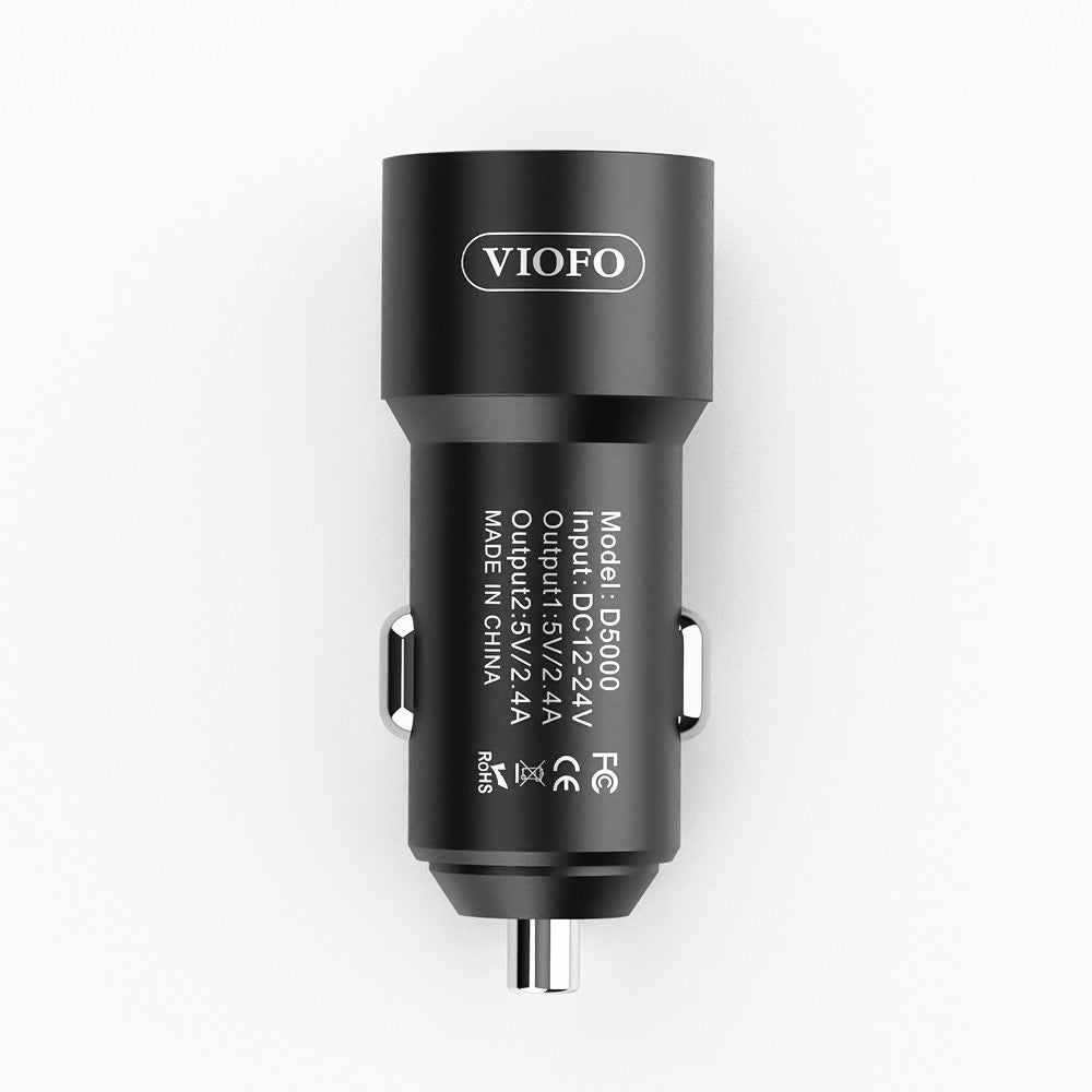 VIOFO Type-C Dual USB Cigarette Car Charger with 11.48 ft Power Cable for A139/A139 PRO
