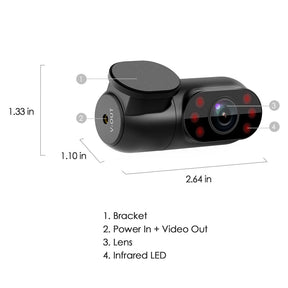 A139/A139 PRO Infrared Interior Camera Replacement with Cord and Adhesive Sticker
