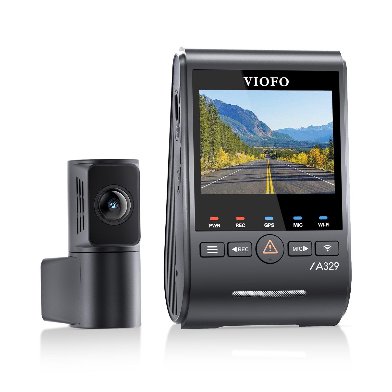 VIOFO A329S 2CH 4K 60FPS+2K HDR Dash Cam with Sony STARVIS 2 Sensor, Built-in Wi-Fi 6 and GPS, Support SSD Storage, Low Power Impact Detection, Hybrid Parking Recording