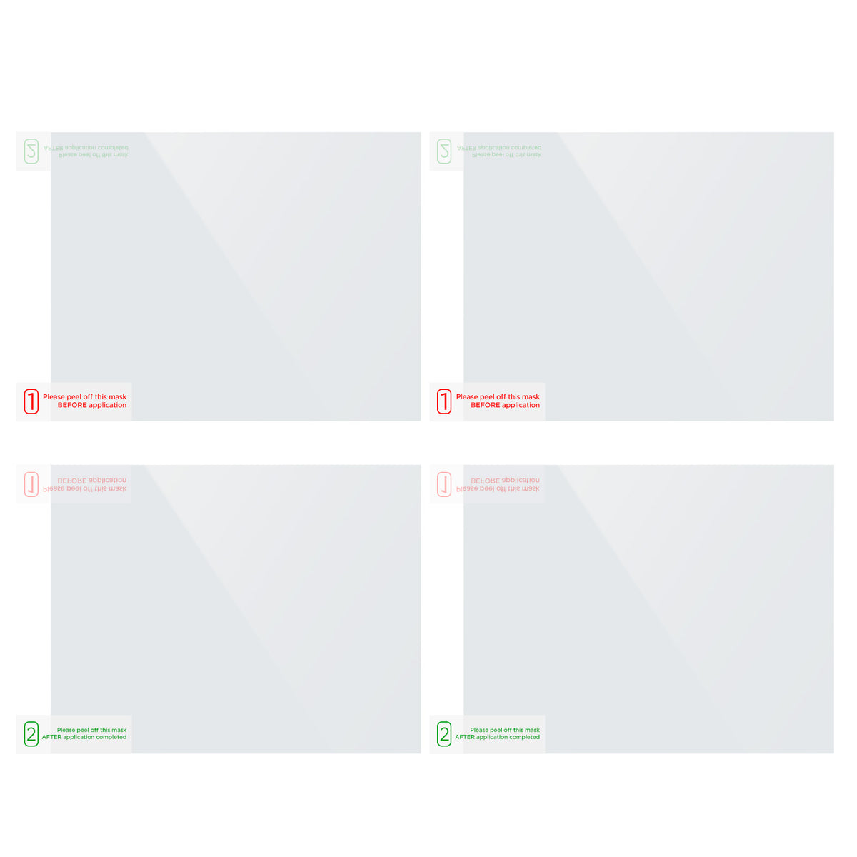 VIOFO 4 x Transparent Plastic Static Windshield Sticker