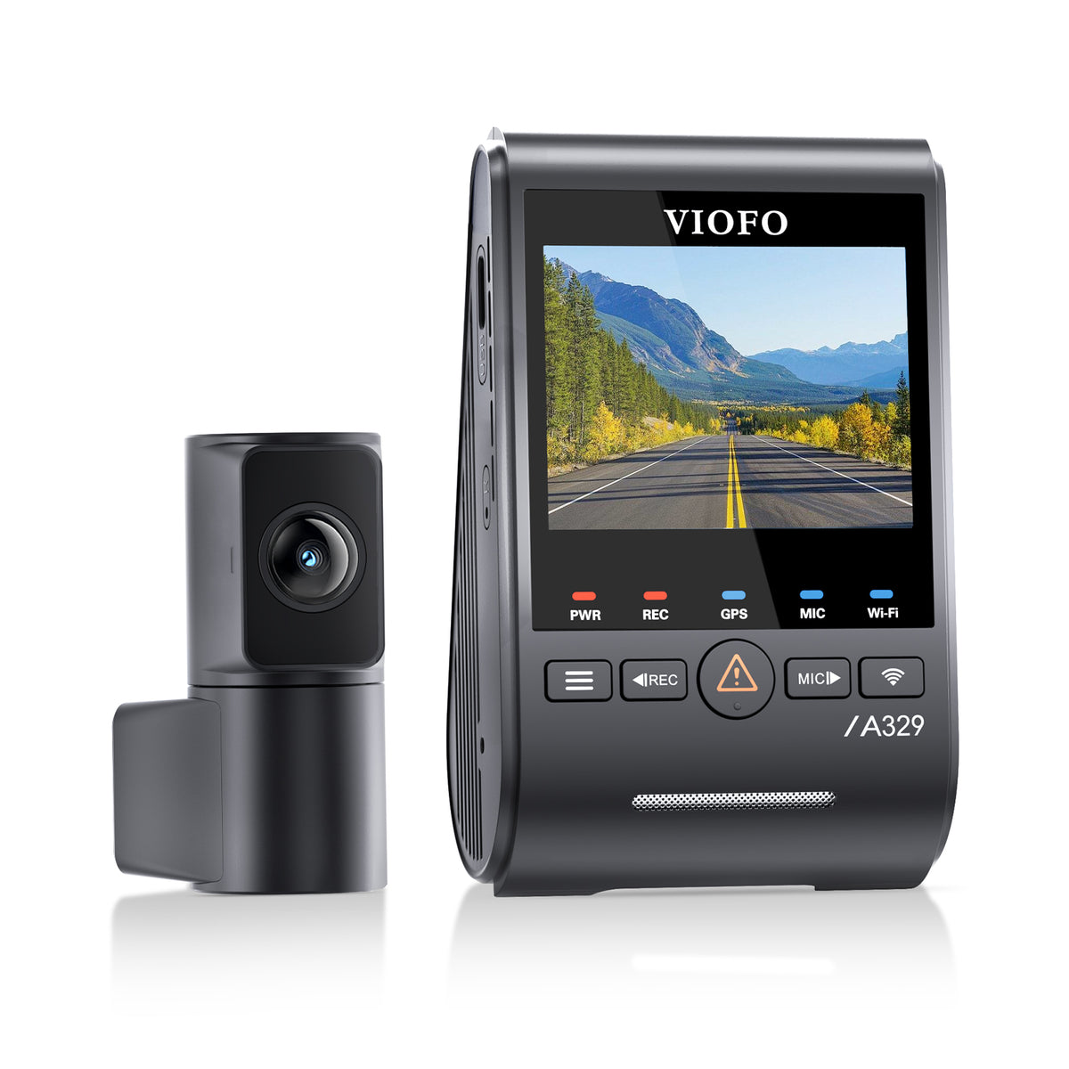 VIOFO A329S 2CH 4K 60FPS+2K HDR Dash Cam with Sony STARVIS 2 Sensor, Built-in Wi-Fi 6 and GPS, Support SSD Storage, Low Power Impact Detection, Hybrid Parking Recording