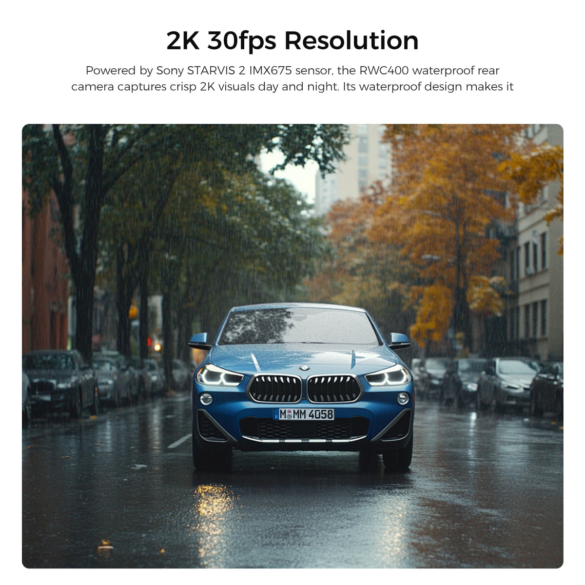 VIOFO RWC400 2K HDR 30FPS IP67 Waterproof Rear Camera Set for A329S/A329T Series