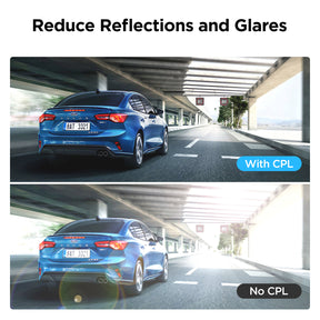 VIOFO CPL-600 Rear Filter, Anti-Glare Circular Polarizing Lens for RTC420/A329S/A329T Series