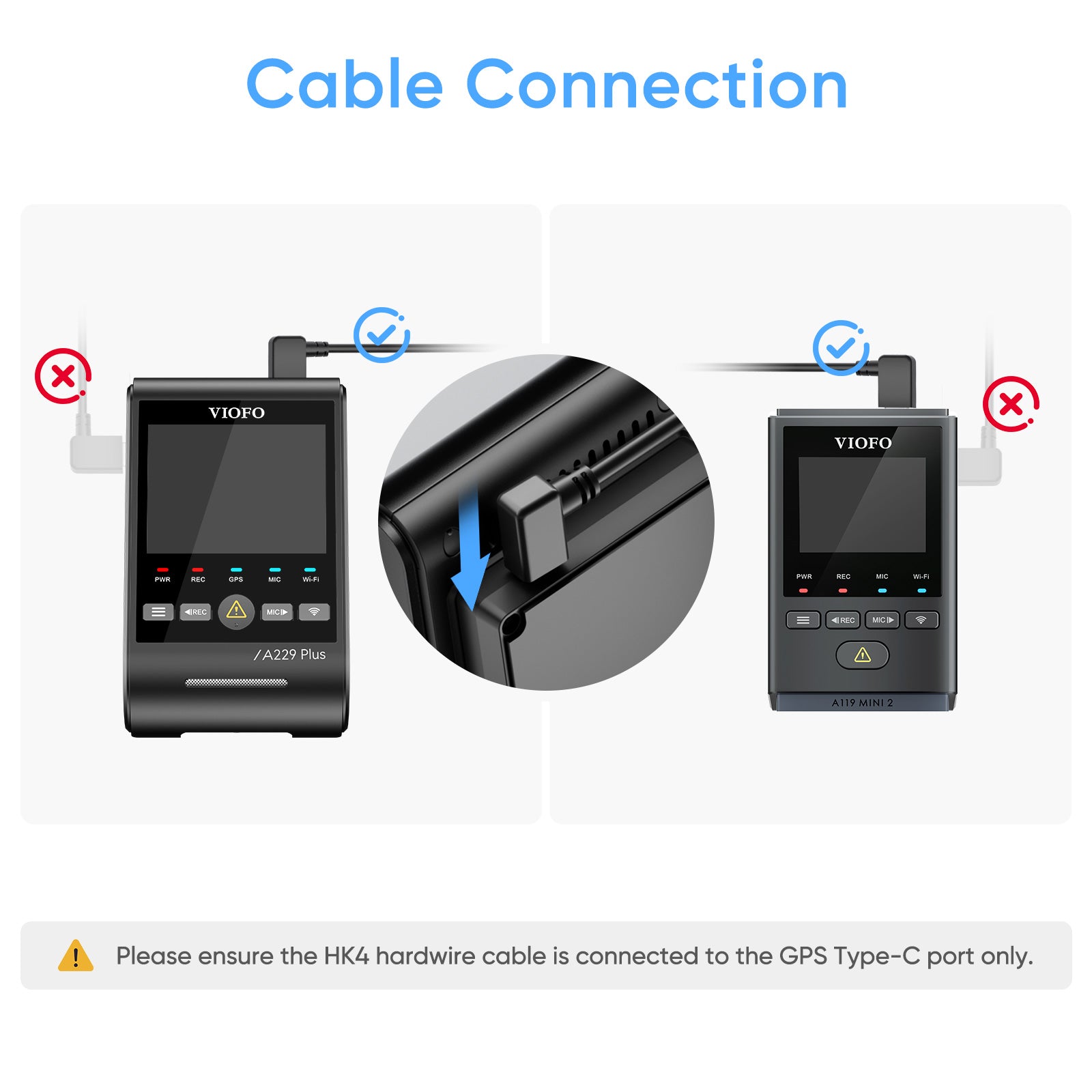 VIOFO Type-C HK4 Hardwire Cable For A119MINI2/A229 Plus/A229 Pro/A229 Ultra/A329/T130/WM1