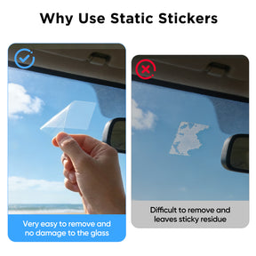VIOFO 4 x Transparent Plastic Static Windshield Sticker