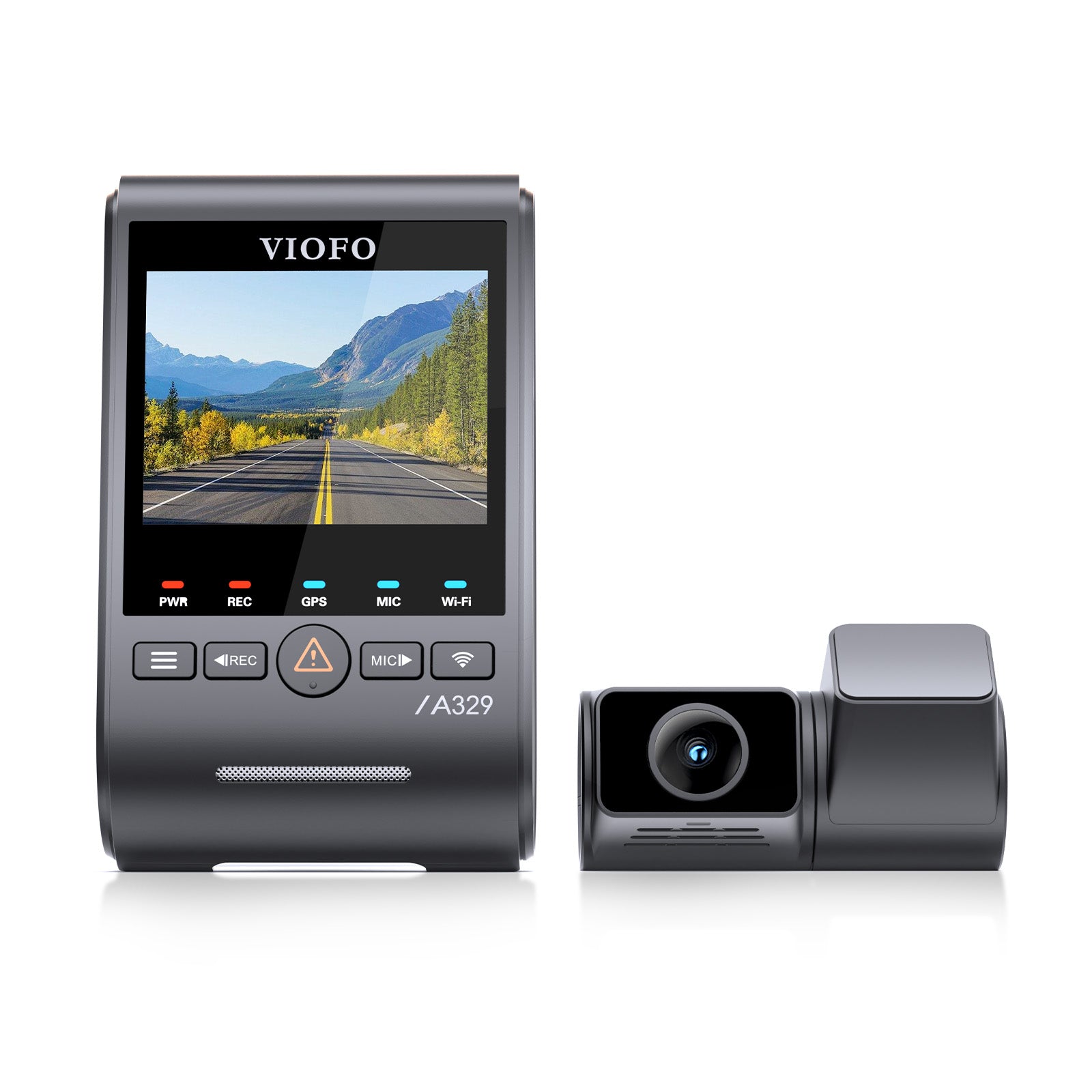 VIOFO A329S 2CH 4K 60FPS+2K HDR Dash Cam with Sony STARVIS 2 Sensor, Built-in Wi-Fi 6 and GPS, Support SSD Storage, Low Power Impact Detection, Hybrid Parking Recording