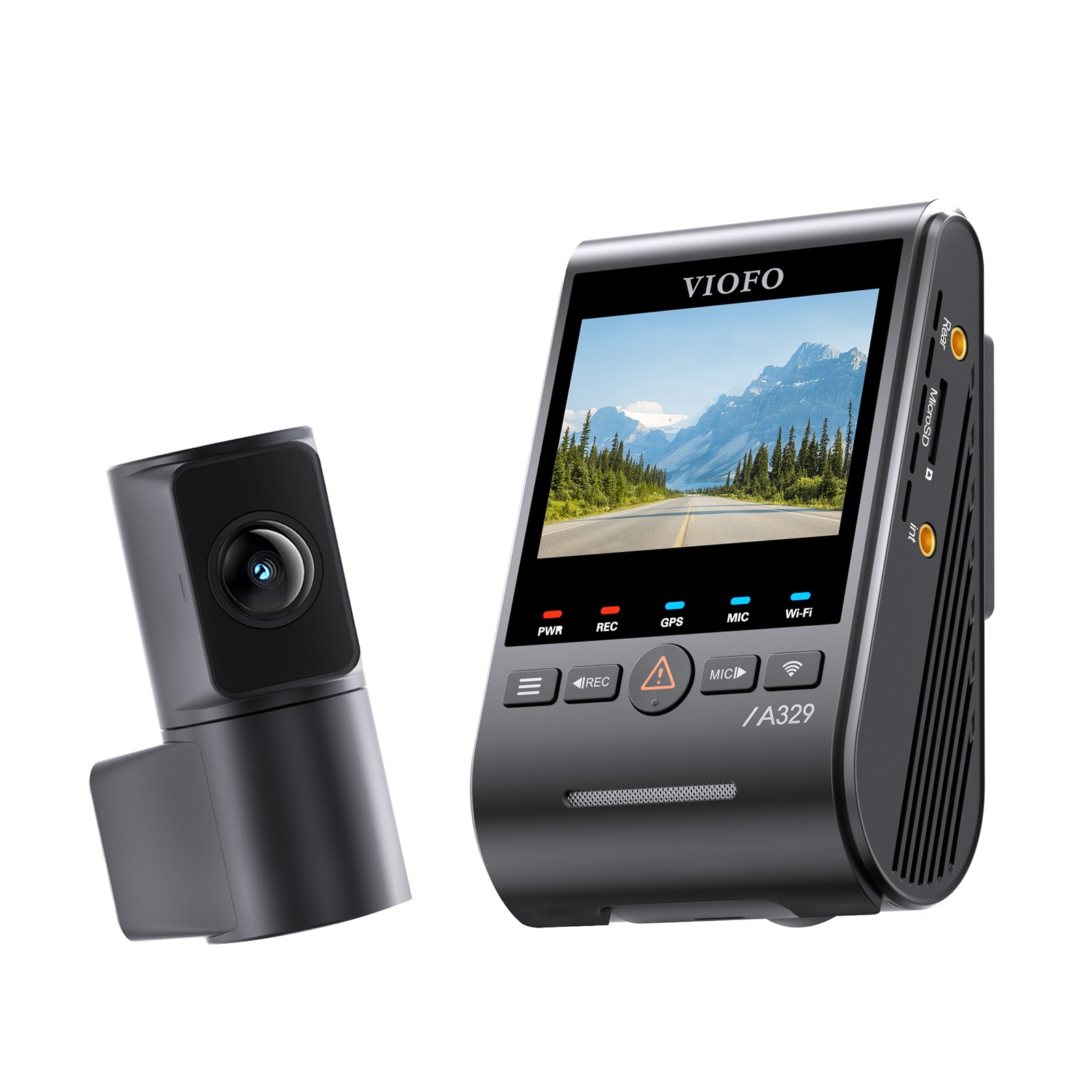 VIOFO A329S 2CH 4K 60FPS+2K HDR Dash Cam with Sony STARVIS 2 Sensor, Built-in Wi-Fi 6 and GPS, Support SSD Storage, Low Power Impact Detection, Hybrid Parking Recording