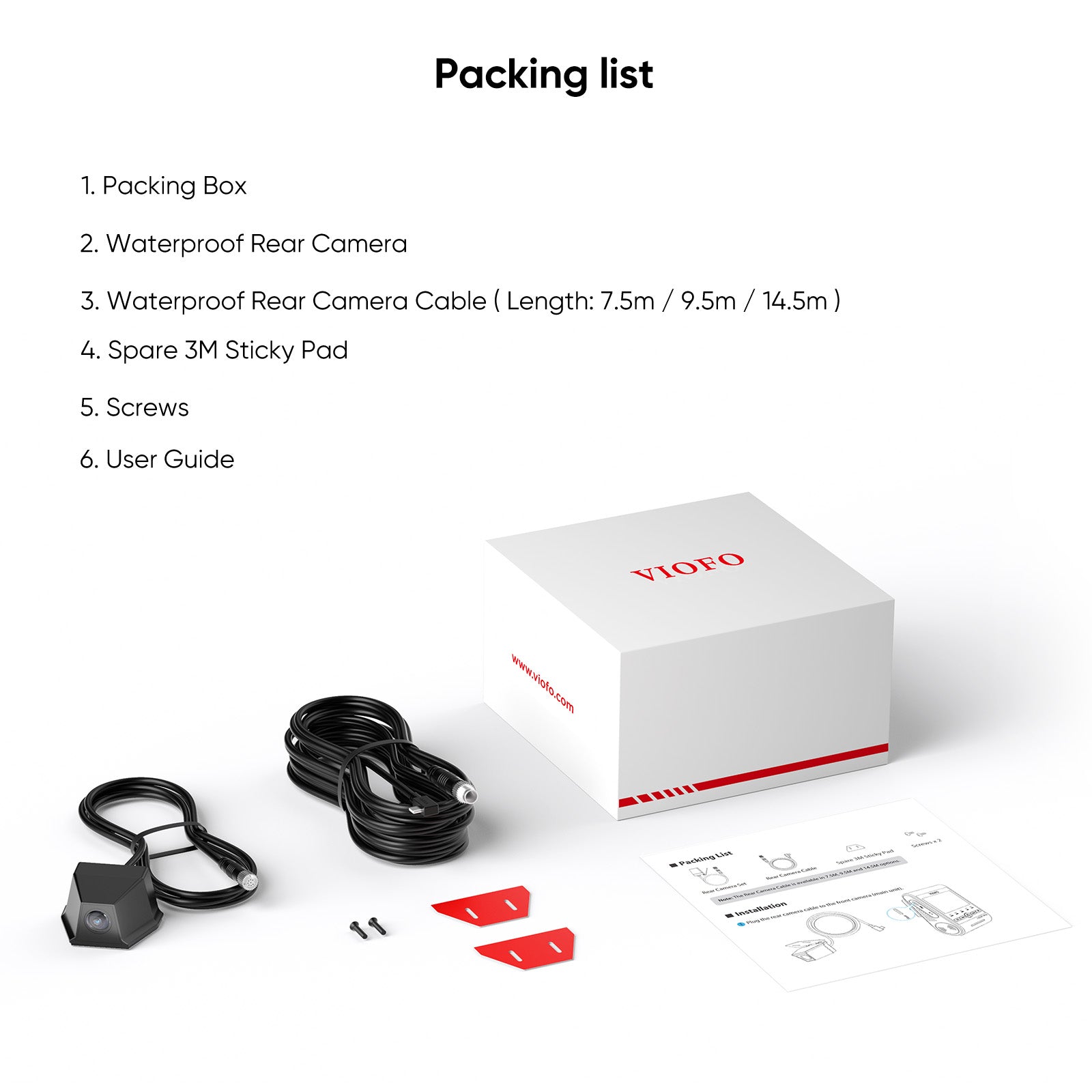 VIOFO RWE800 4K HDR Waterproof Rear Camera for A229 Ultra Series
