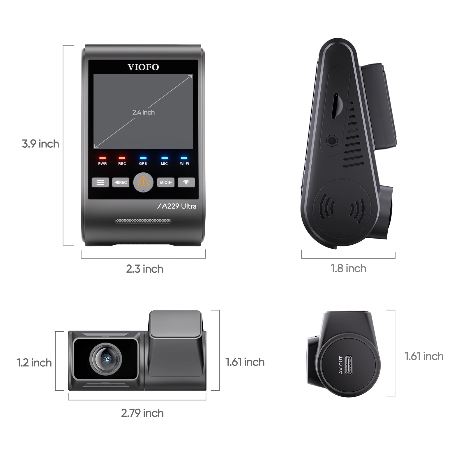 VIOFO A229 Ultra 2CH 4K Front+4K Rear Dashcam with Dual Sony STARVIS 2 Sensors, 2-Channel 4K HDR, Ultra Fast 5GHz Wi-Fi & Precise GPS, Smart Voice Control