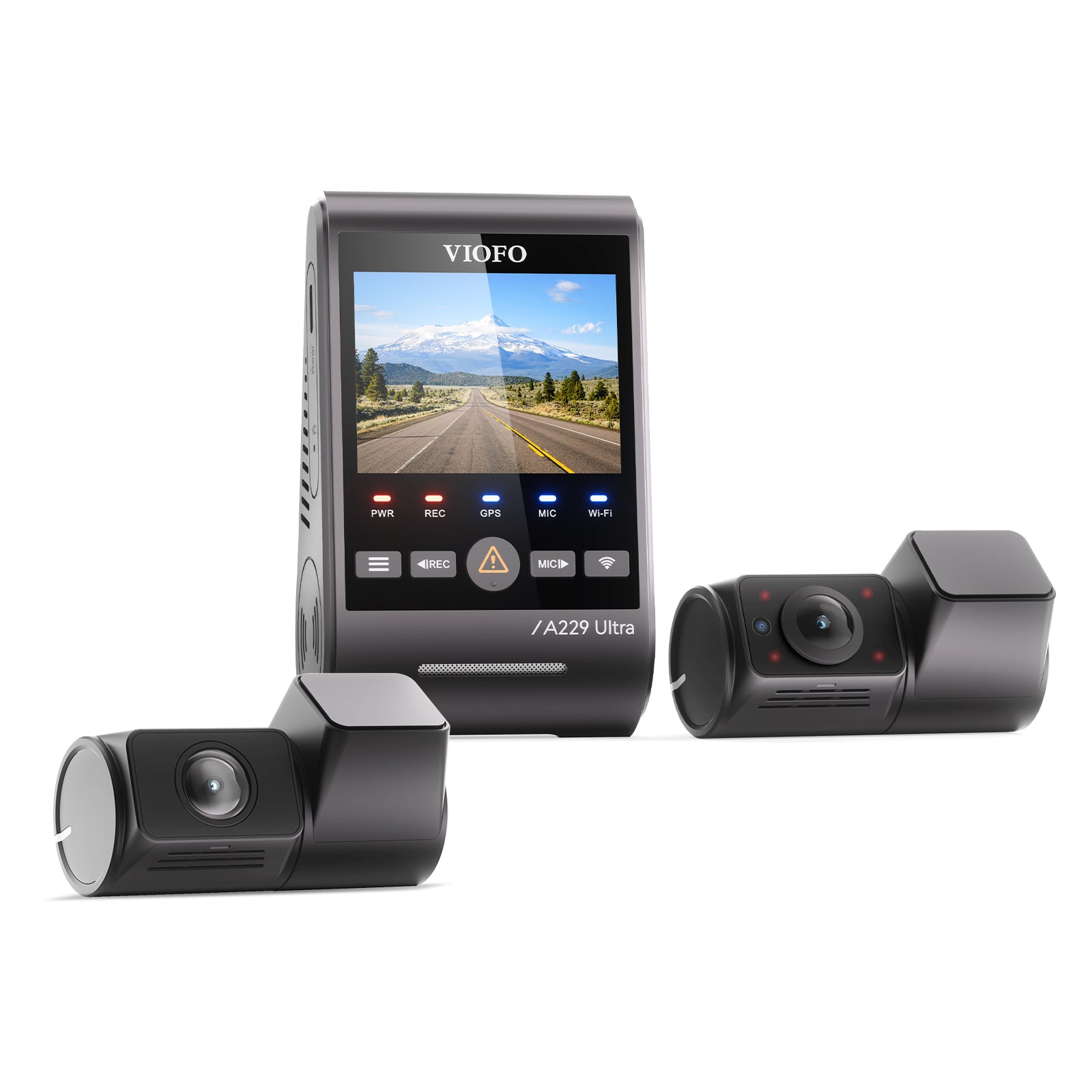 VIOFO A229 Ultra 3CH 4K Front+4K Rear+1080P Fisheye Cabin Dashcam with Triple Sony STARVIS 2 Sensors, 3-Channel HDR, Ultra Fast 5GHz Wi-Fi & Precise GPS, Smart Voice Control