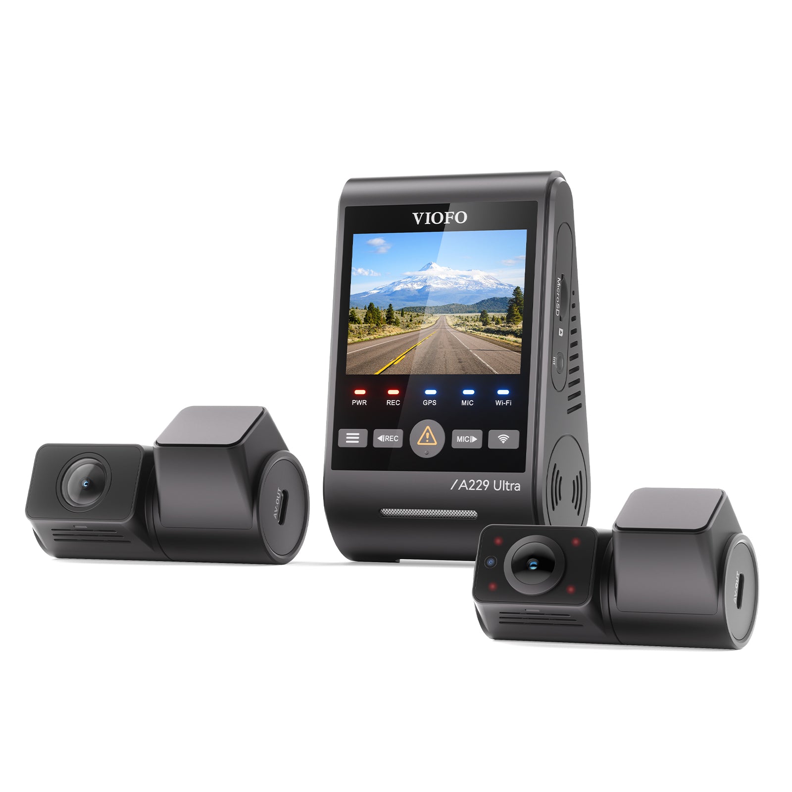 VIOFO A229 Ultra 3CH 4K Front+4K Rear+1080P Fisheye Cabin Dashcam with Triple Sony STARVIS 2 Sensors, 3-Channel HDR, Ultra Fast 5GHz Wi-Fi & Precise GPS, Smart Voice Control