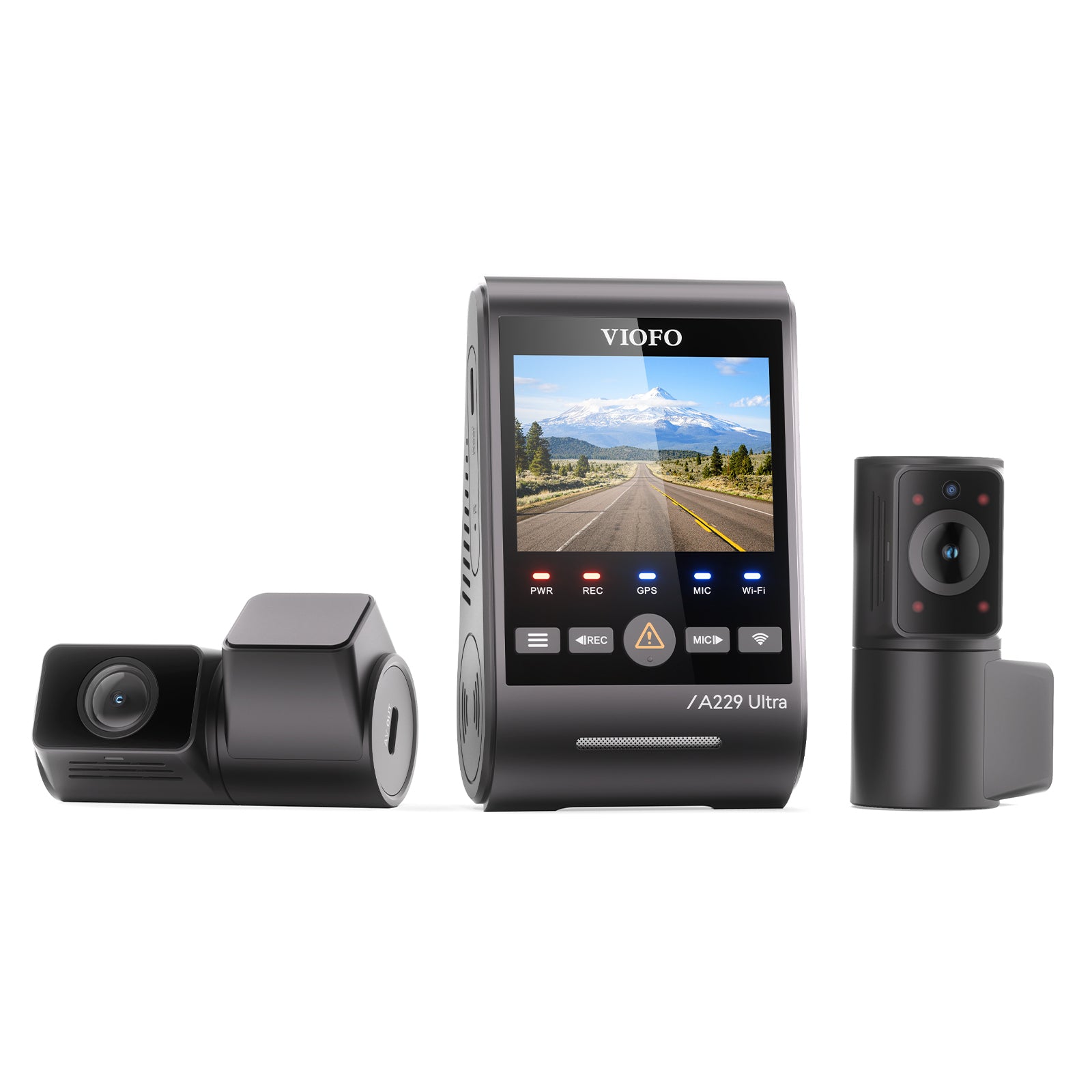 VIOFO A229 Ultra 3CH 4K Front+4K Rear+1080P Fisheye Cabin Dashcam with Triple Sony STARVIS 2 Sensors, 3-Channel HDR, Ultra Fast 5GHz Wi-Fi & Precise GPS, Smart Voice Control