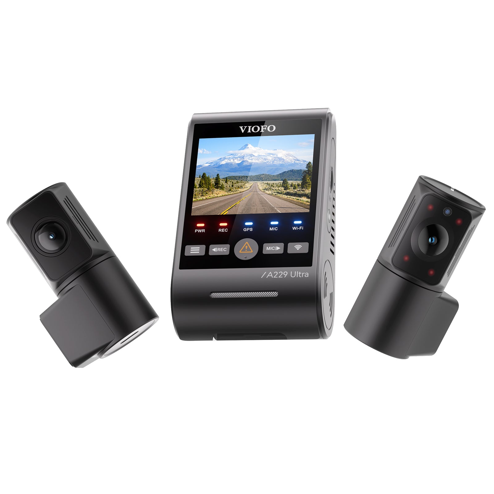 VIOFO A229 Ultra 3CH 4K Front+4K Rear+1080P Fisheye Cabin Dashcam with Triple Sony STARVIS 2 Sensors, 3-Channel HDR, Ultra Fast 5GHz Wi-Fi & Precise GPS, Smart Voice Control