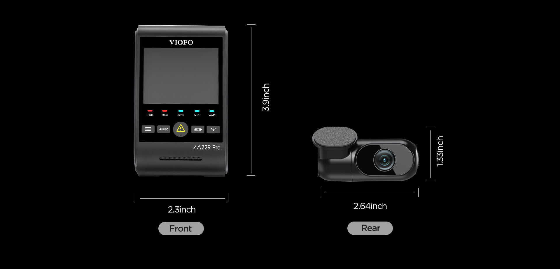 A229 PRO 2CH 3 Viofo A229 Pro Duo (4K+2K)
