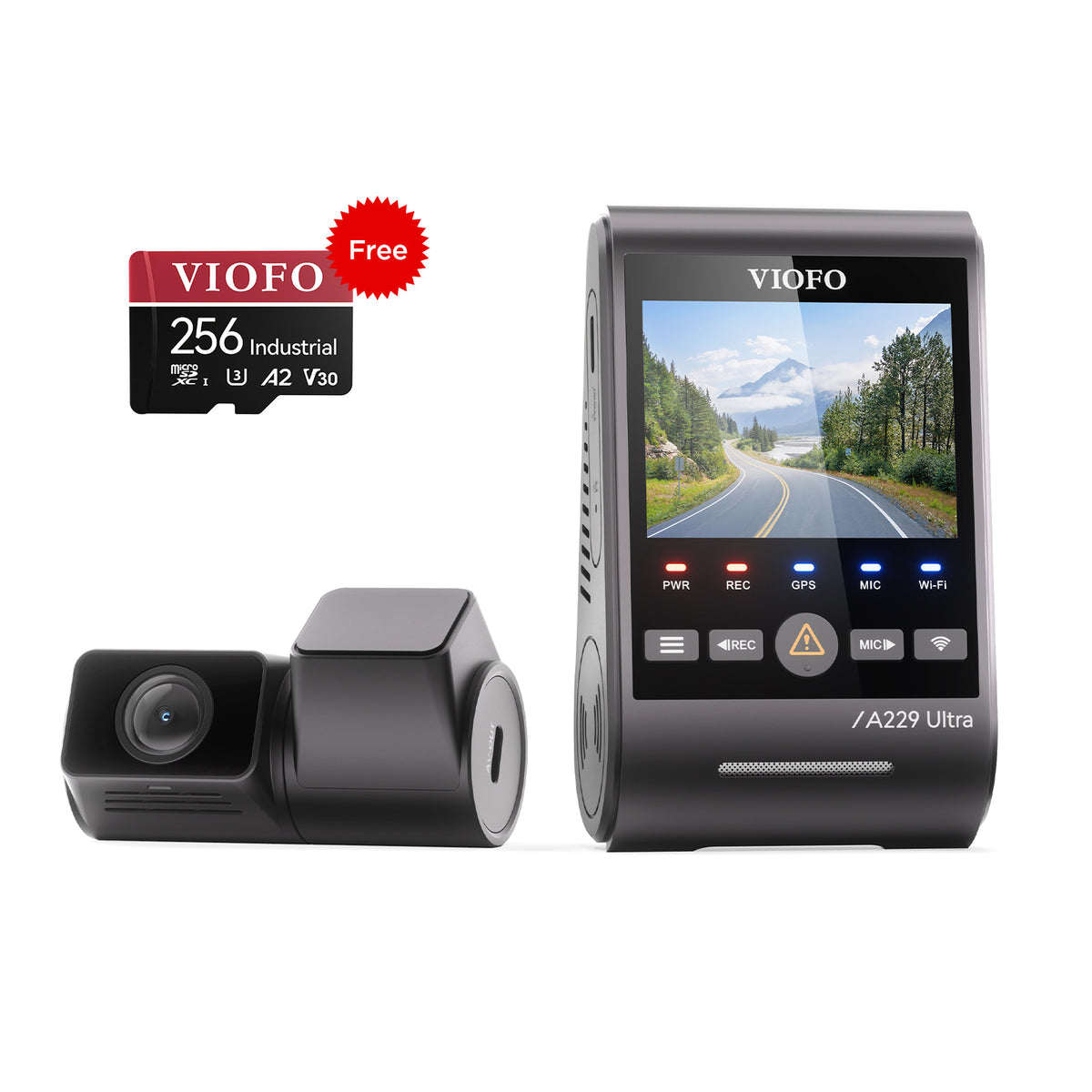 VIOFO A229 Ultra 2CH 4K Front+4K Rear Dashcam with Dual Sony STARVIS 2 Sensors, 2-Channel 4K HDR, Ultra Fast 5GHz Wi-Fi & Precise GPS, Smart Voice Control