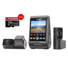 VIOFO A229 Ultra 3CH 4K Front+4K Rear+1080P Fisheye Cabin Dashcam with Triple Sony STARVIS 2 Sensors, 3-Channel HDR, Ultra Fast 5GHz Wi-Fi & Precise GPS, Smart Voice Control