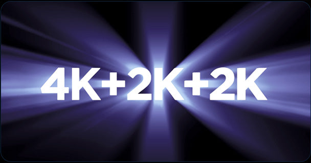 4K + 2K + 2K three-channel recording resolution