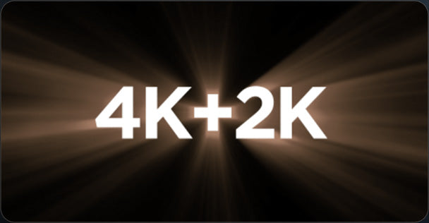 4K + 2K two-channel recording resolution