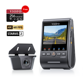 VIOFO A329SW 2CH 4K 60FPS+2K Waterproof Rear Camera with Sony STARVIS 2 Sensor HDR, Support SSD Storage, Cables in Various Lengths for Flexible Installation
