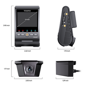 VIOFO A329SW 2CH 4K 60FPS+2K Waterproof Rear Camera with Sony STARVIS 2 Sensor HDR, Support SSD Storage, Cables in Various Lengths for Flexible Installation