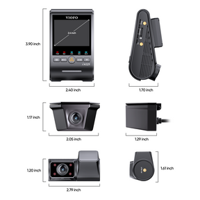 VIOFO A329SW 3CH 4K Front+2K Waterproof Rear+2K Fisheye Cabin with Sony STARVIS 2 Sensor HDR, Flexible Installation to Capture Both Inside and Outside