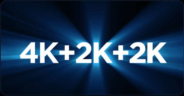4K + 2K + 2K three-channel recording resolution