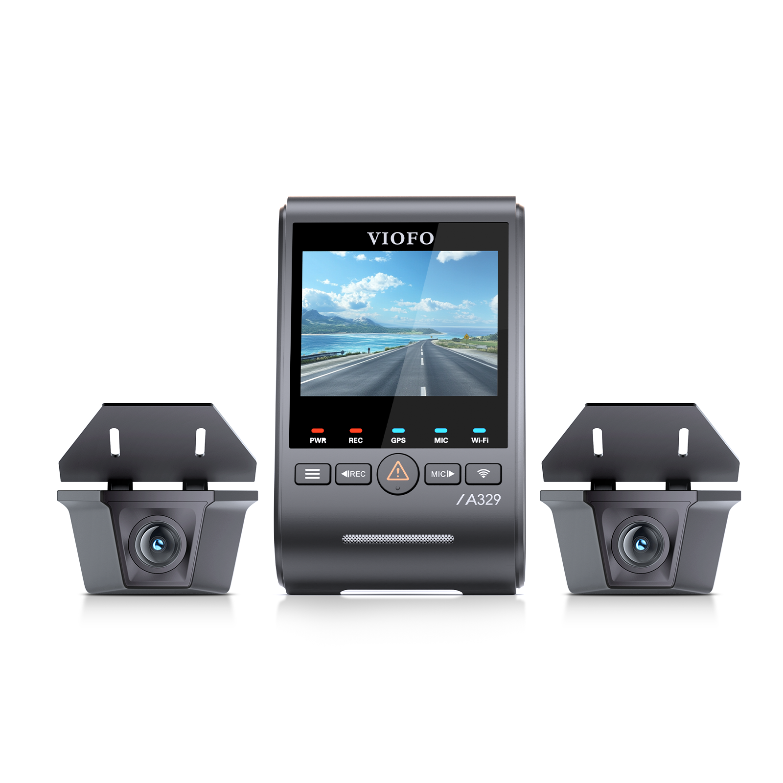 VIOFO A329WW 3CH 4K Front+Dual 2K HDR Waterproof Rear Cameras with Sony STARVIS 2 Sensor, Tailored for Heavy-Duty Trucks and Trailers
