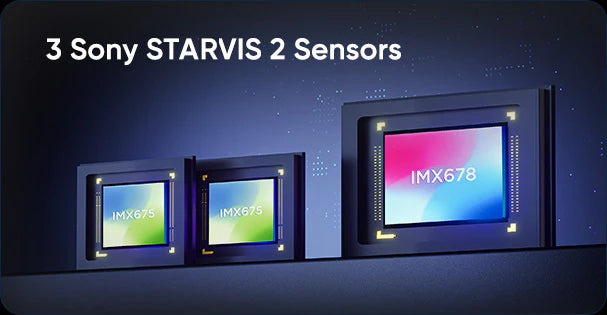 3 Sony STARVIS 2 sensors: IMX675, IMX675 and IMX678