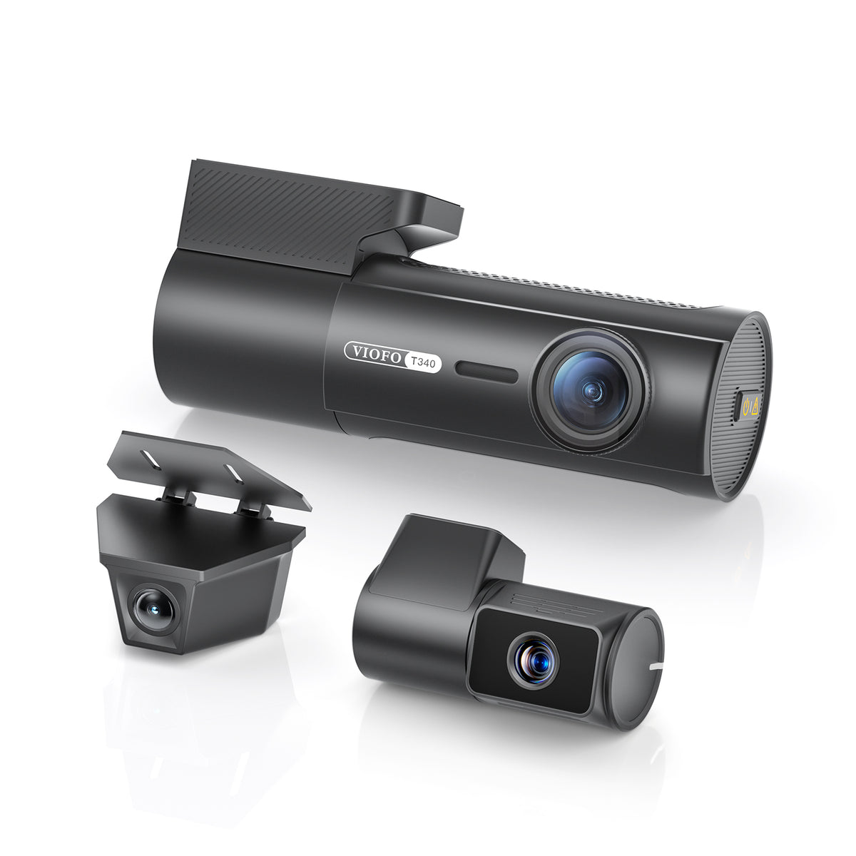 VIOFO T340TW 4CH 4K+2K+2K+2K Dash Cam with Built-in IR Cabin, 4x Optical Zoom Telephoto and Waterproof Rear Camera, HDR, Sony STARVIS 2
