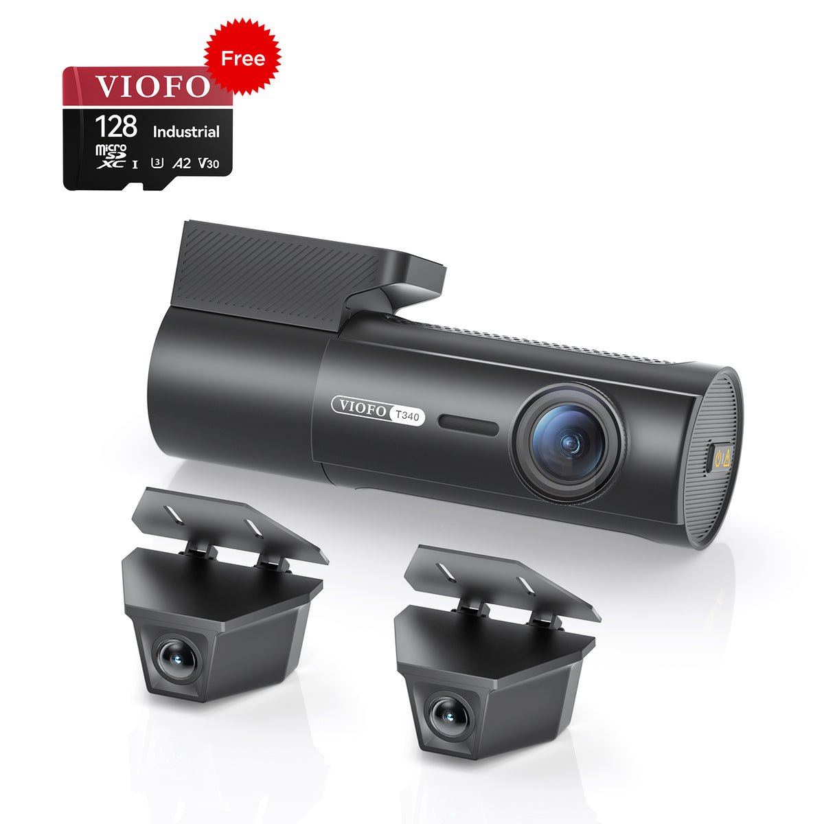 VIOFO T340WW 4CH 4K+2K+2K+2K HDR Dash Cam with Built-in IR Cabin and Dual Waterproof Rear Cameras, Sony STARVIS 2, Wi-Fi 6, GPS