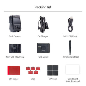 A119 V3 with GPS 2K 2560*1600P 30FPS Quad HD+ Car Dash Cam - Viofo - official