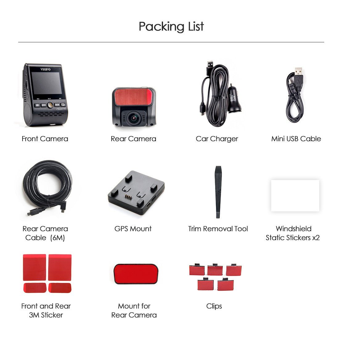 A129 Plus Duo Dual Channel Dash Cam Front 2K 1440P + Rear 1080P with Wi - Fi GPS Dash Camera - Viofo - official